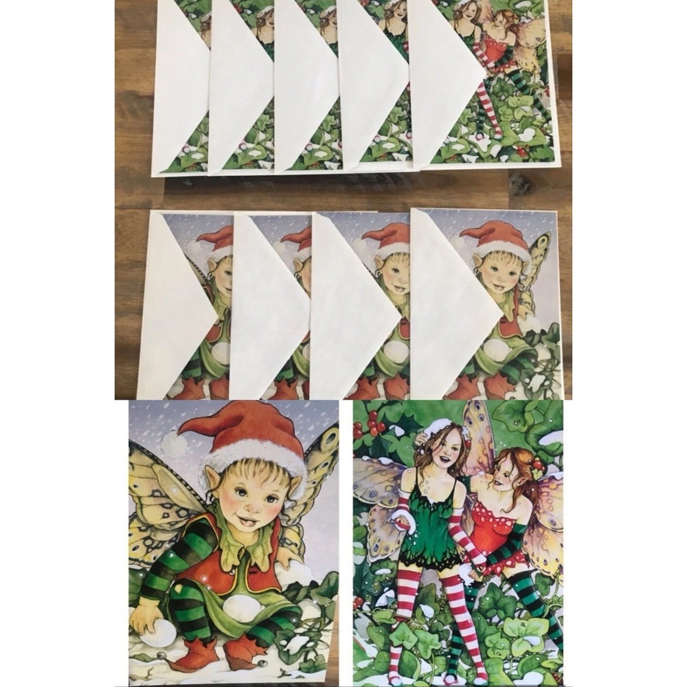 Tree Free Greetings Fay Fae Faerie Faeries Fairy Artist Christmas Cards -9 total